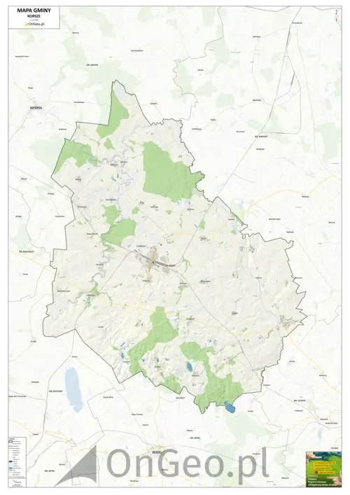 Mapa gminy Korsze